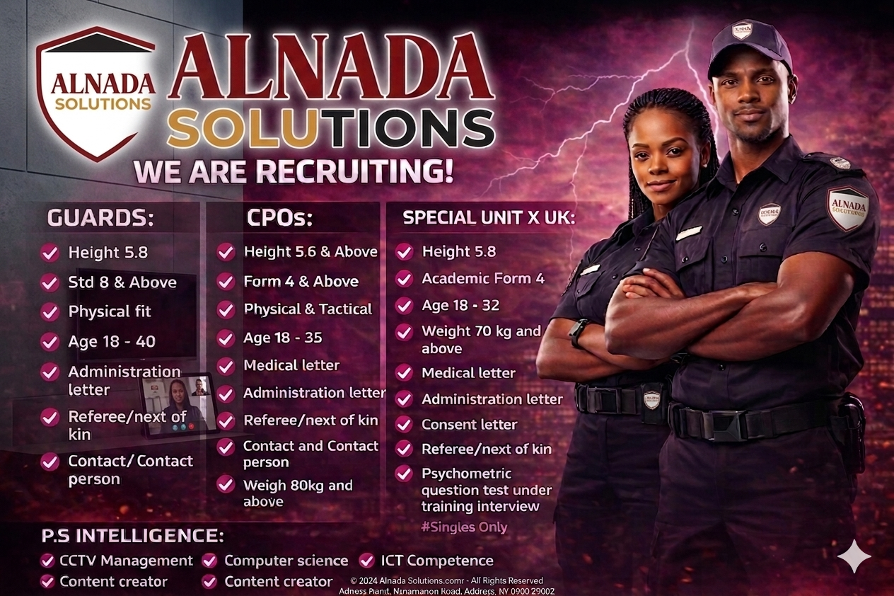 We Are Recruiting – Alnada Security